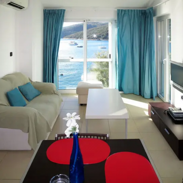 Das Wohnzimmer, Portalbona, Portalbona Apartments direkt am Meer, Rabac, Istrien, Kroatien Rabac