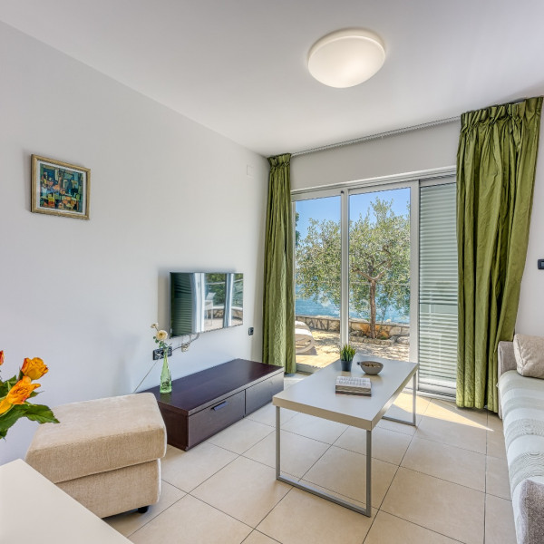 Das Wohnzimmer, Portalbona, Portalbona Apartments direkt am Meer, Rabac, Istrien, Kroatien Rabac