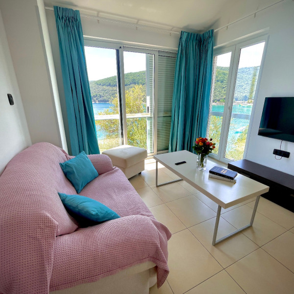 Das Wohnzimmer, Portalbona, Portalbona Apartments direkt am Meer, Rabac, Istrien, Kroatien Rabac